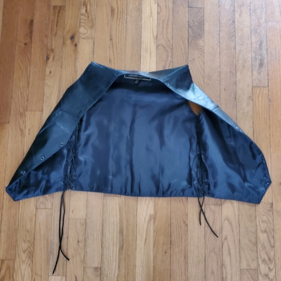 Leather Motorcycle Biker Vest - Picture 3 of 14